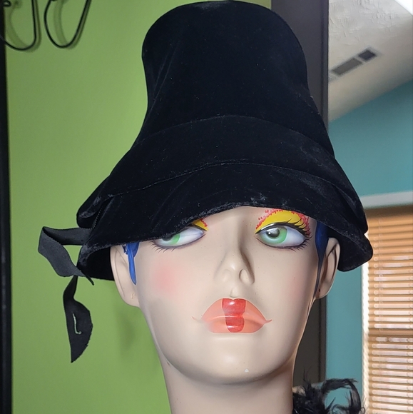 Lux Vintage Velvet Hat by Styled by Coralie - Picture 1 of 5